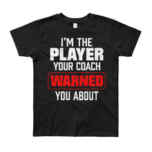 Load image into Gallery viewer, Player, You've Been Warned Youth Tee
