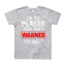 Load image into Gallery viewer, Player, You've Been Warned Youth Tee