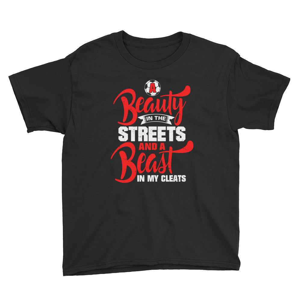 A Beauty/Beast In My Cleats Youth Tee