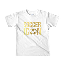 Load image into Gallery viewer, Gold Soccer Icon Kids Tee