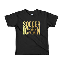 Load image into Gallery viewer, Gold Soccer Icon Kids Tee